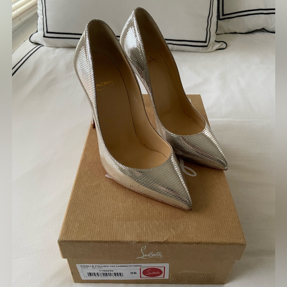 Christian Louboutin Pigalle Follies Laminato Dino